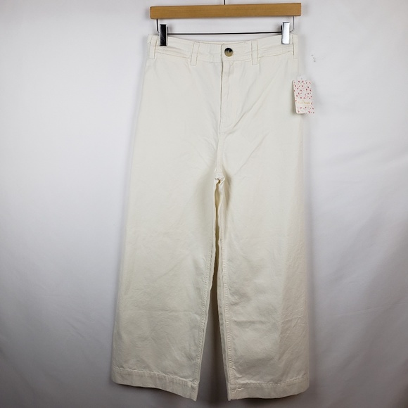 Free People Denim - Free People Wide Leg Denim Jeans Sz 27 White